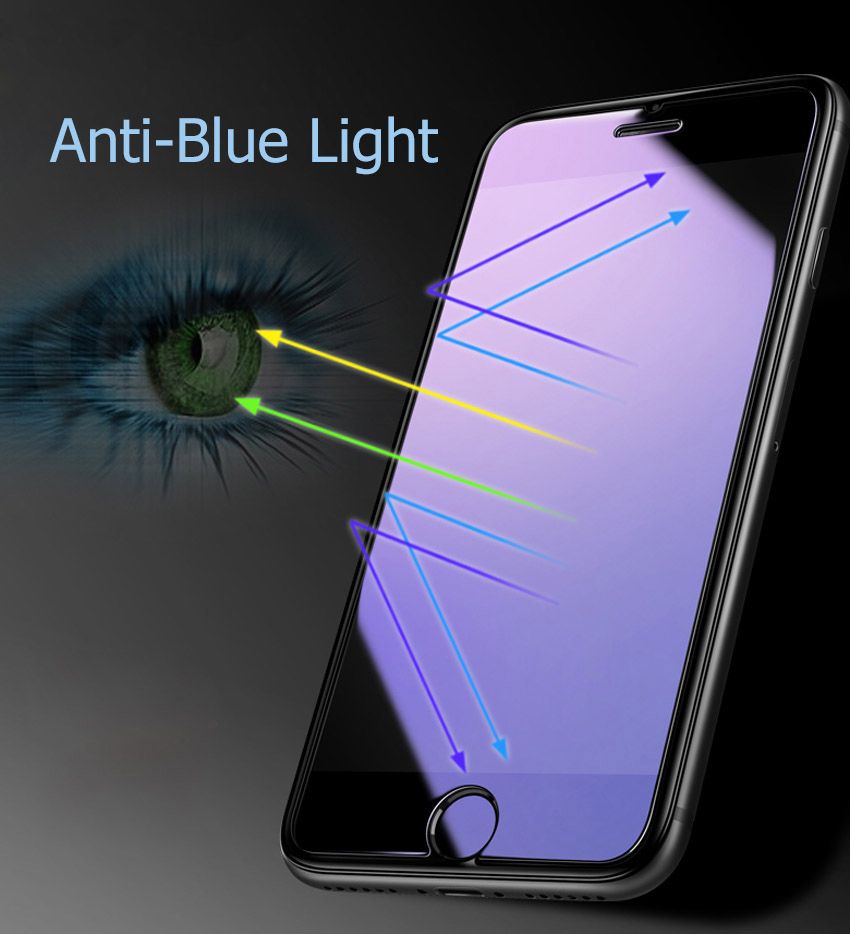 Anti Blue Light Tempered Glass For Iphone 8 7 6 6s Plus 5 5s 2.5D 9H HD