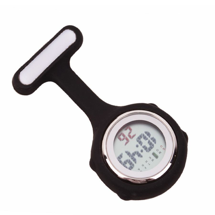 Multi Function Digital Silicone Nurse Watch With Week Date Calendar