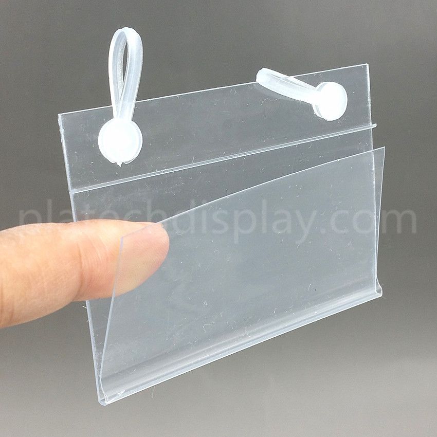 2021 Various Sizes PVC Plastic Price Tag Sign Label Display Holder With