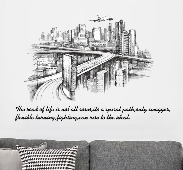 Home Decor Wall Stickers Pvc Pure Color Beautification Decoration Pattern Urban Sketch Silhouette Wall Stickers Background Art Deco Sticker Wall Decals Kids Home Decor Wall Stickers Pvc Pure Color Beautification Decoration Pattern Urban Sketch Silhouette Wall Stickers Background Art Deco Sticker Wall Decals Kids