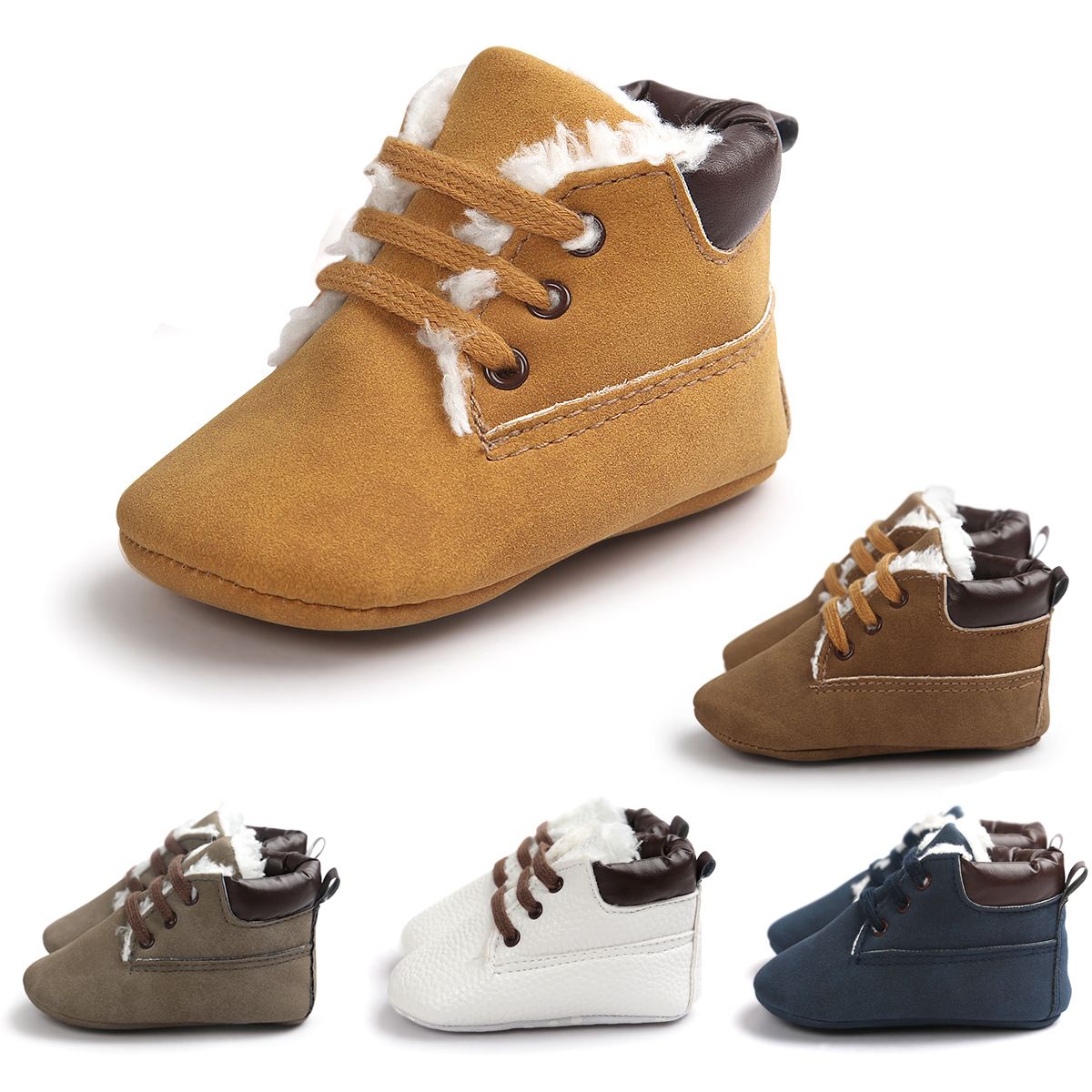 2020 Lace Up Baby Walking Shoes Soft Newborn Shoes Girl Boys Baby