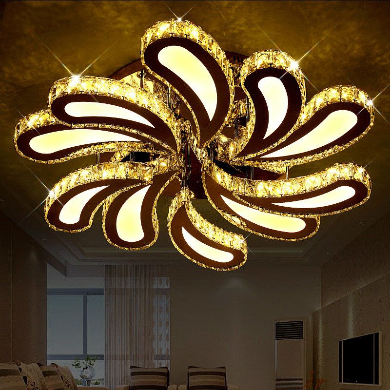 Grosshandel Flush Mount Deckenleuchten Modern Style Led Kristall