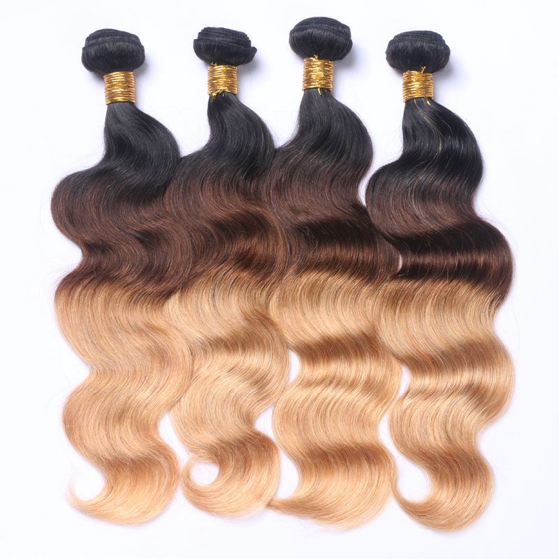 Grosshandel Dark Root Ombre Brown Erdbeerblondes Dreifarbiges Haar 1b 4 27 Farbe Blondes Menschenhaar Schussbundel Ombre Haarwebart Von Evermagichair 39 5 Auf De Dhgate Com Dhgate