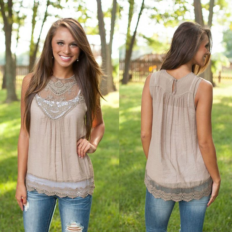 best plus size causal lace tops new women chiffon knitted lace lace tank tops plus size