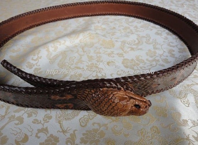 Hot Sale Snake Belt Pure Manual Eye Snake Leather Belt For Men