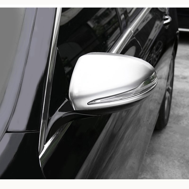Rear View Decorative Frame Rearview Mirror Cover Trim For Mercedes Benz C Class W205 C180 C200