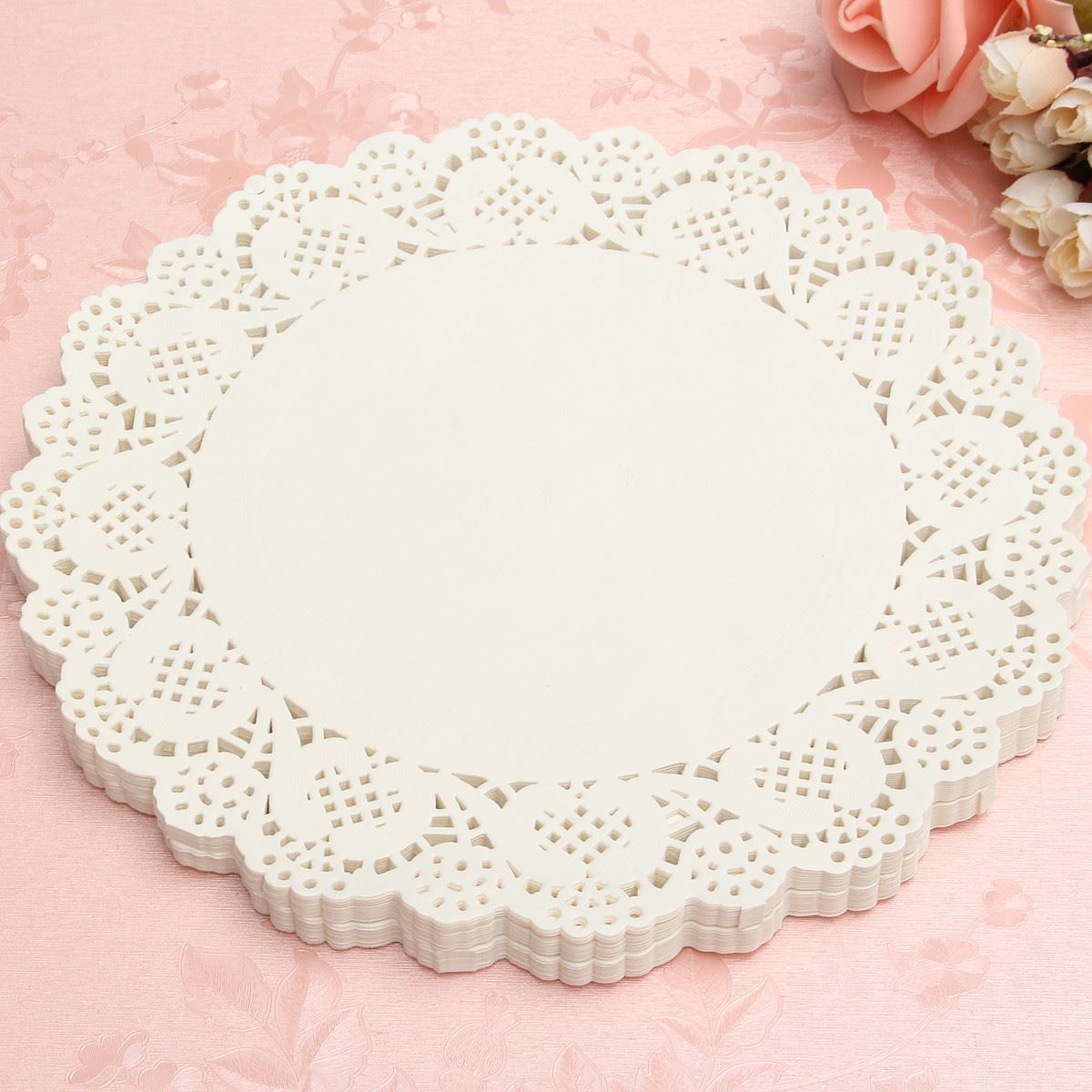 2019 Wholesale White Round Lace Paper Doilies Plates Mats Coasters