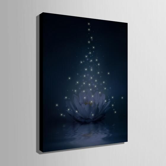 2021 Led Lights Wall Art Canvas Spray Painting Light Up Framed Artwork