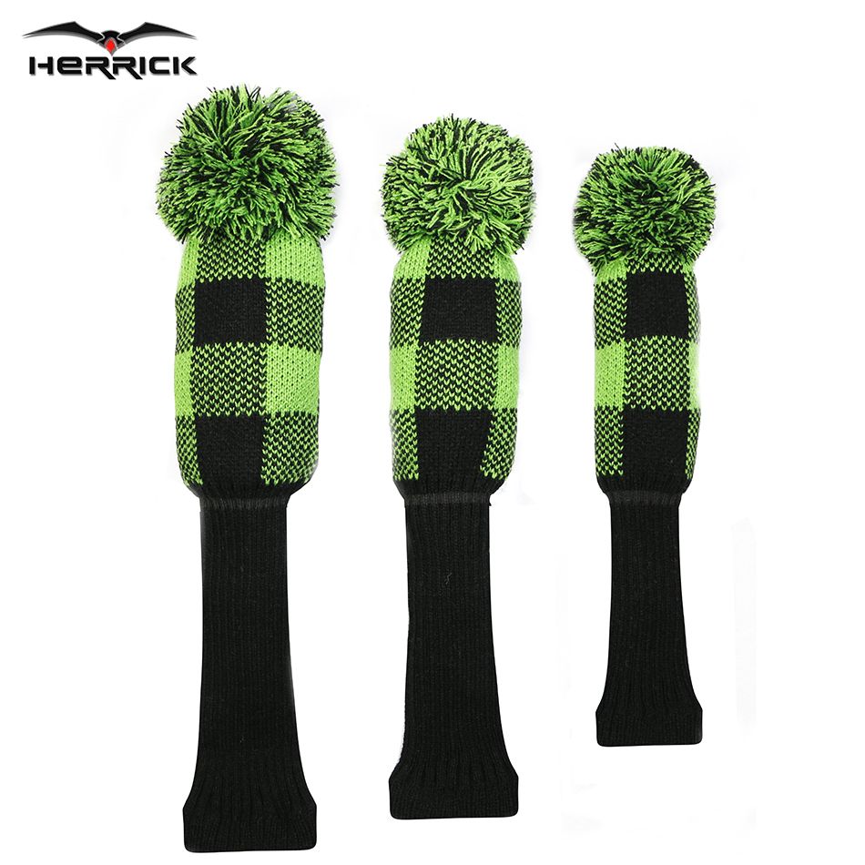 Golf Clubs Headcovers Knitting Wool Clubs Covers Golf Accessories Free Shipping