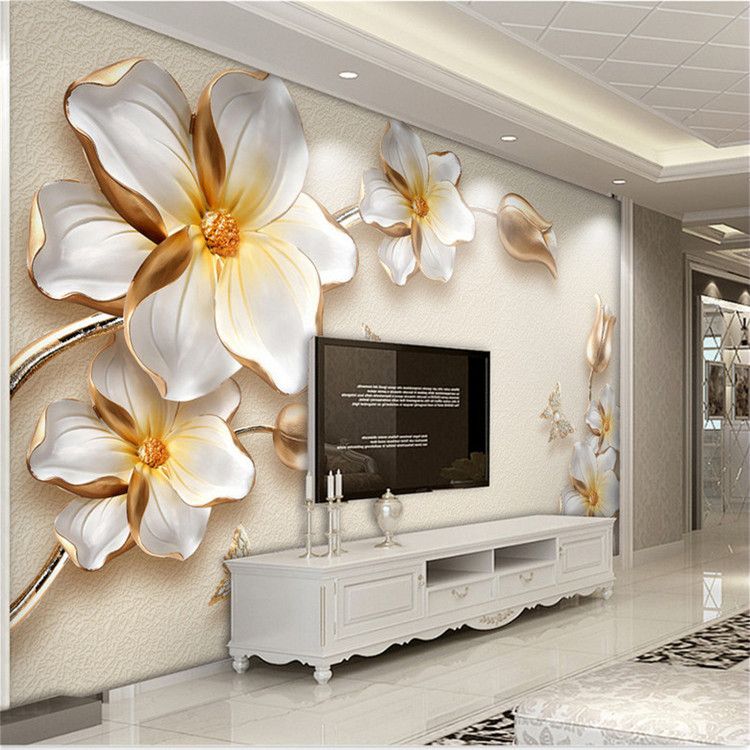 Simple Bedroom Wallpaper 3d stereo relief flower modern simple tv background wallpaper Simple Bedroom Wallpaper 3d stereo relief flower modern simple tv background wallpaper