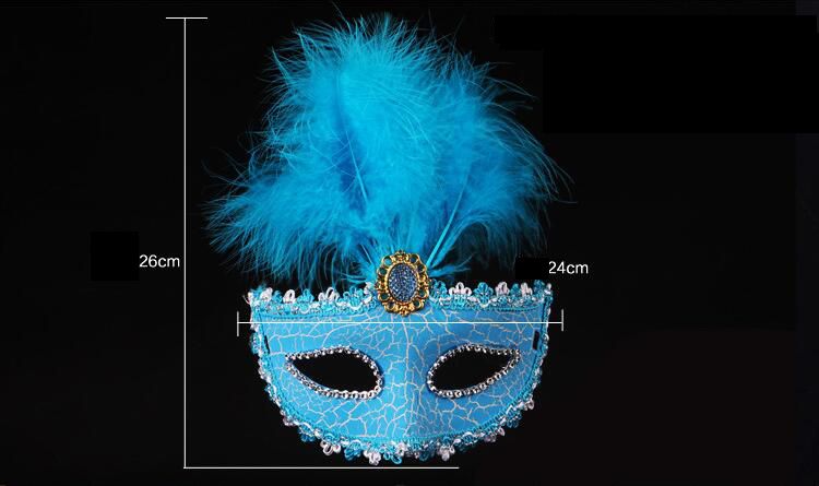 Women Painted Feather Halloween Masquerade Party Masks for Choose