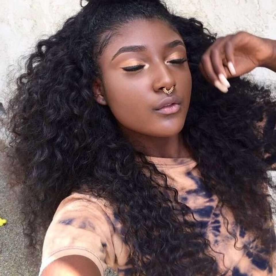 Hot Cheap Mongolian Kinky Curly 300 Density Human Hair Wig Heavy