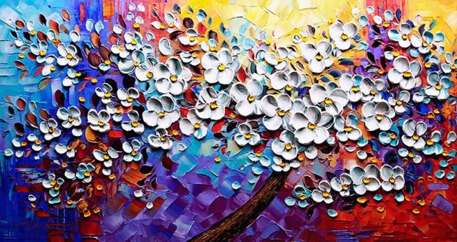 abstract flower painting home
