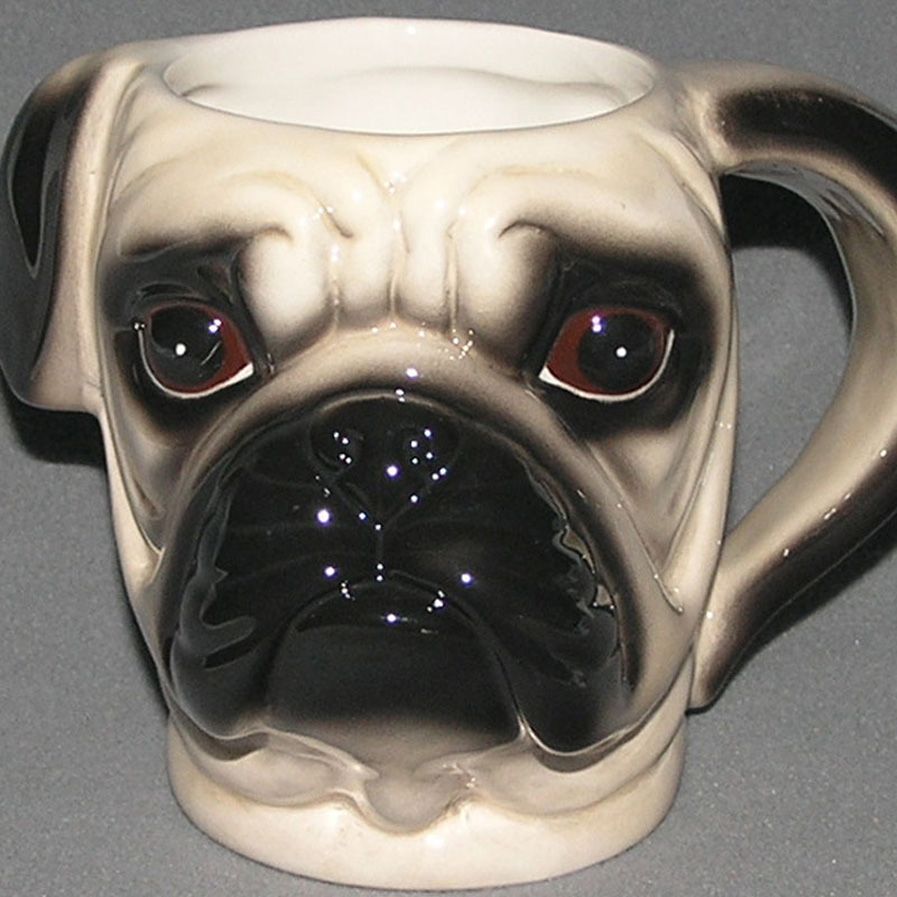 Creative Dog Lovers Gift, Cute 3D Pug Animal Dog Head Shaped Ceramic