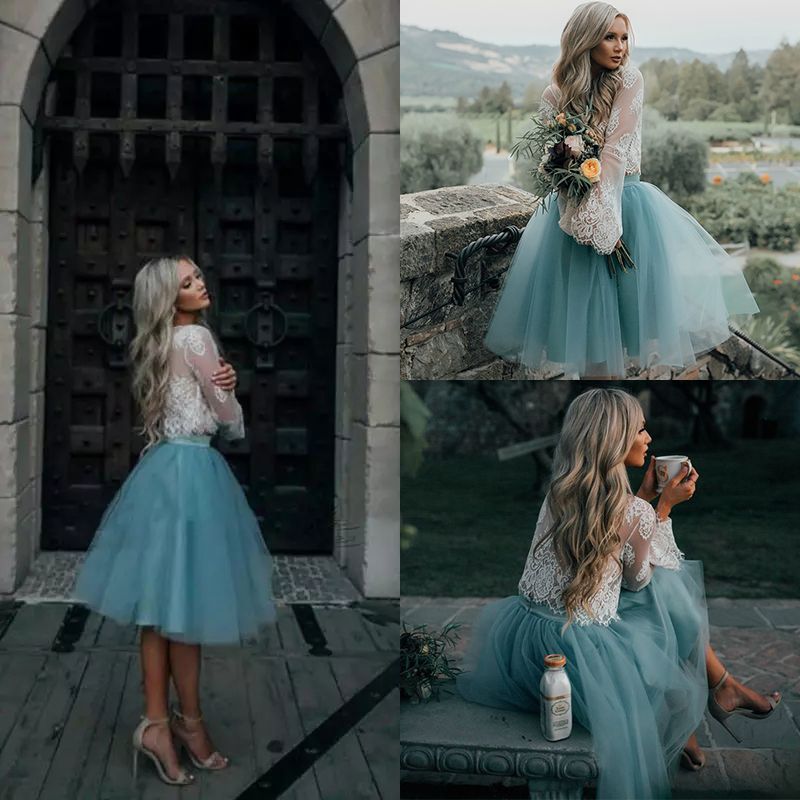 sky blue tulle dress