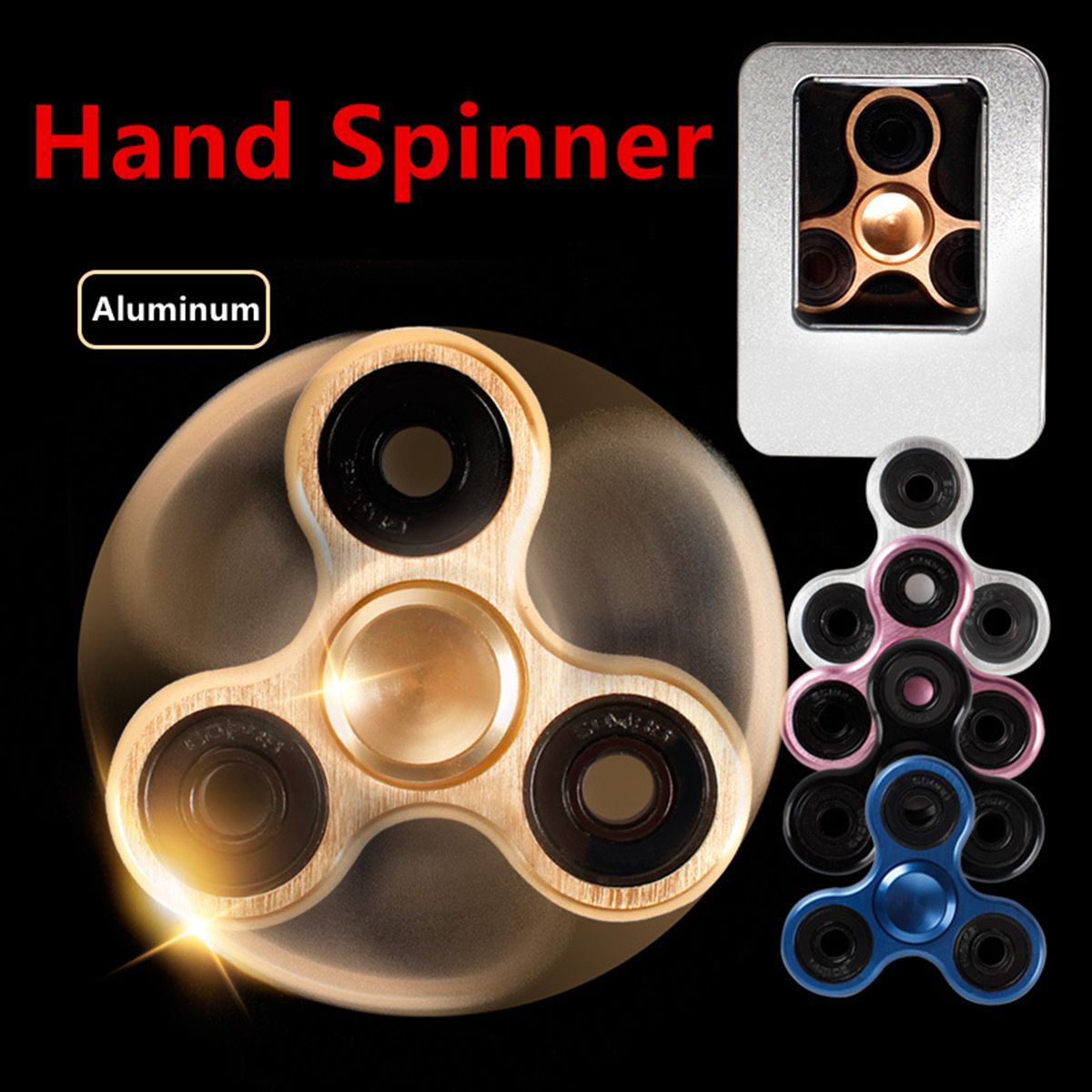 Edc Torqbar Tri Spinner Fidget Toys Hand Spinner Metal Aluminum Alloy Fidget Spinner And Adhd
