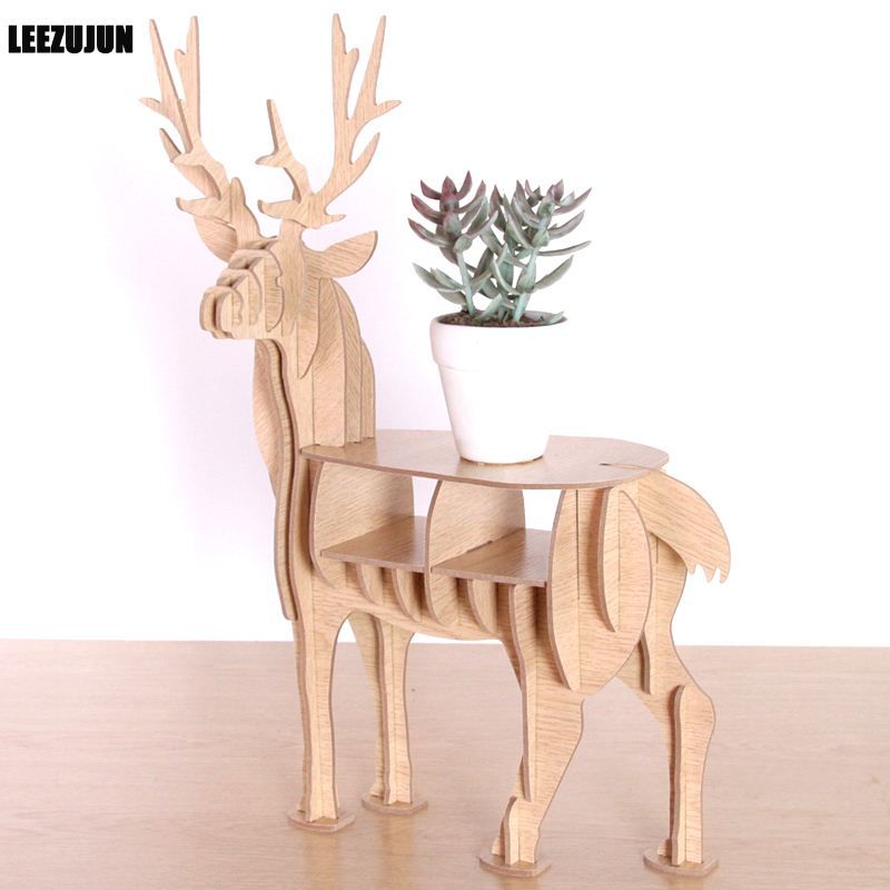 Wooden Elk Shape Decorative Rack Plant Stand Display Shelf Deer Enchanting Wooden Display Stands For Figurines Wooden Elk Shape Decorative Rack Plant Stand Display Shelf Deer Enchanting Wooden Display Stands For Figurines