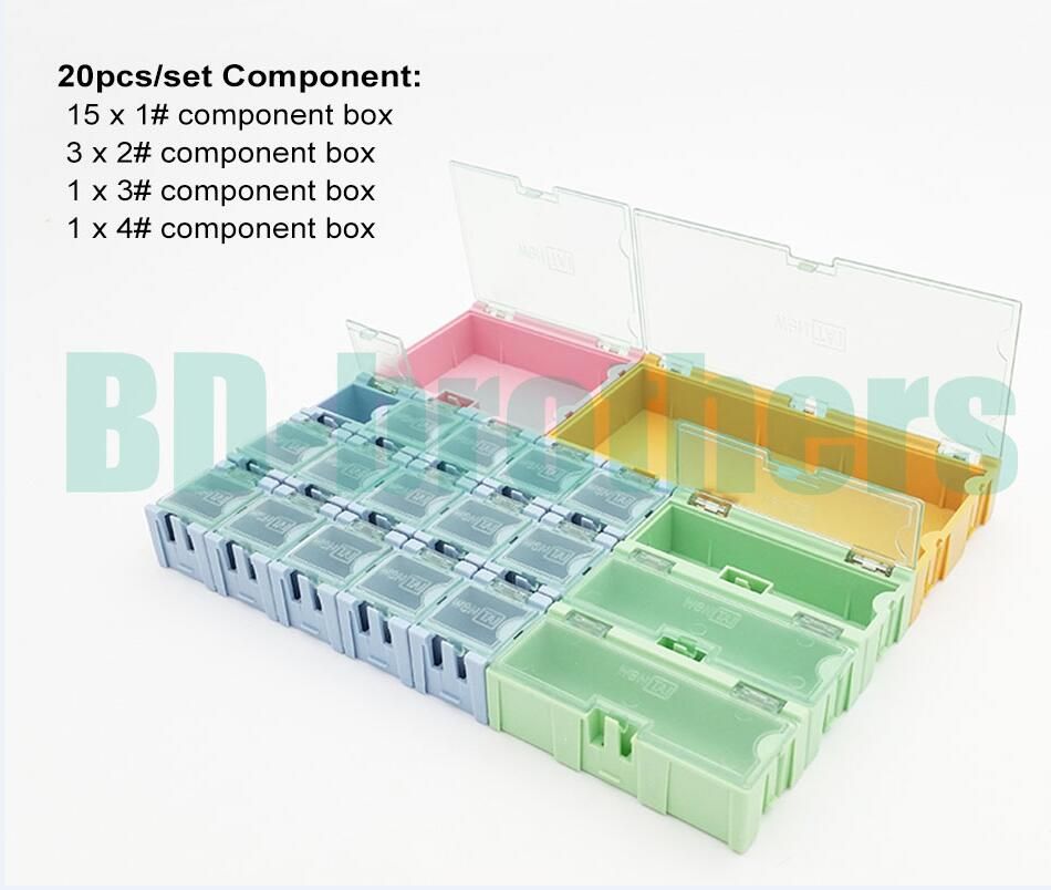 2020 Original Component Storage Box Square IC Components Boxes SMT SMD