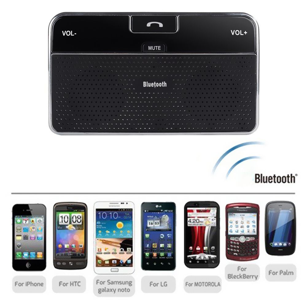 Car Kit Bluetooth Handsfree Vehicle Speakerphone V4.0 Multipoint Sunvisor Auto Speaker for Phone