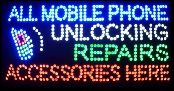 cell phone store signs