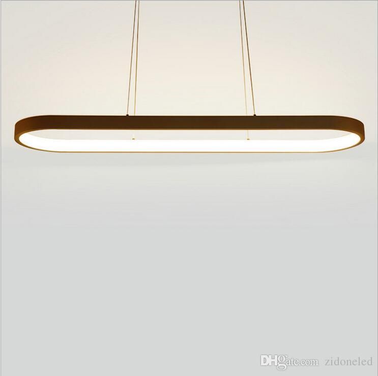 Modern Led Hanging Pendant Lights Oval Aluminum Suspension Luminaire Modern Led Hanging Pendant Lights Oval Aluminum Suspension Luminaire Lamp Dining Kitchen Room High Brightness Light Fixtures Globe