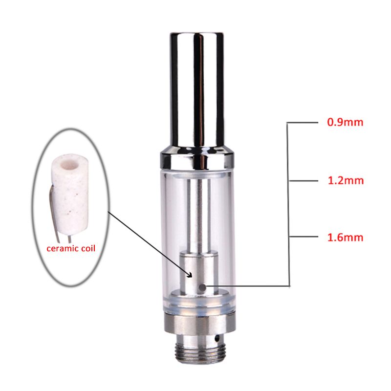 Vaporizer Cartridges 510 Thread Glass Atomizer Tank Ceramic Coil 1.8ohm