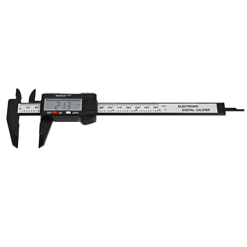 150mm 6inch LCD Digital Electronic Carbon Fiber Vernier Caliper Gauge Micrometer