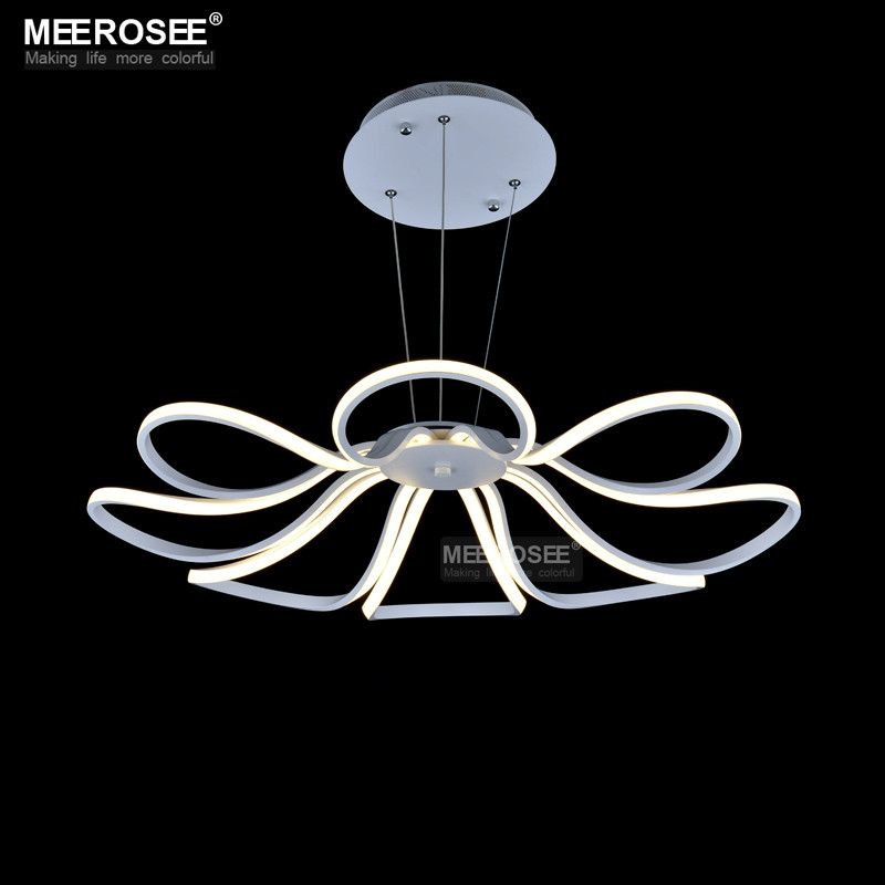 Modern Led Chandelier Light White Acrylic Flower Hanging Drop Lamp Modern Led Chandelier Light White Acrylic Flower Hanging Drop Lamp For Dining Room Lamparas Res Lighting Home Shades Bedroom