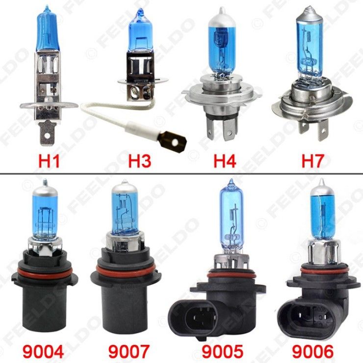 Auto Car Halogen Bulbs 12V 100W H4/H7 Xenon Gas Super Bright White Car Headlight Light Fog