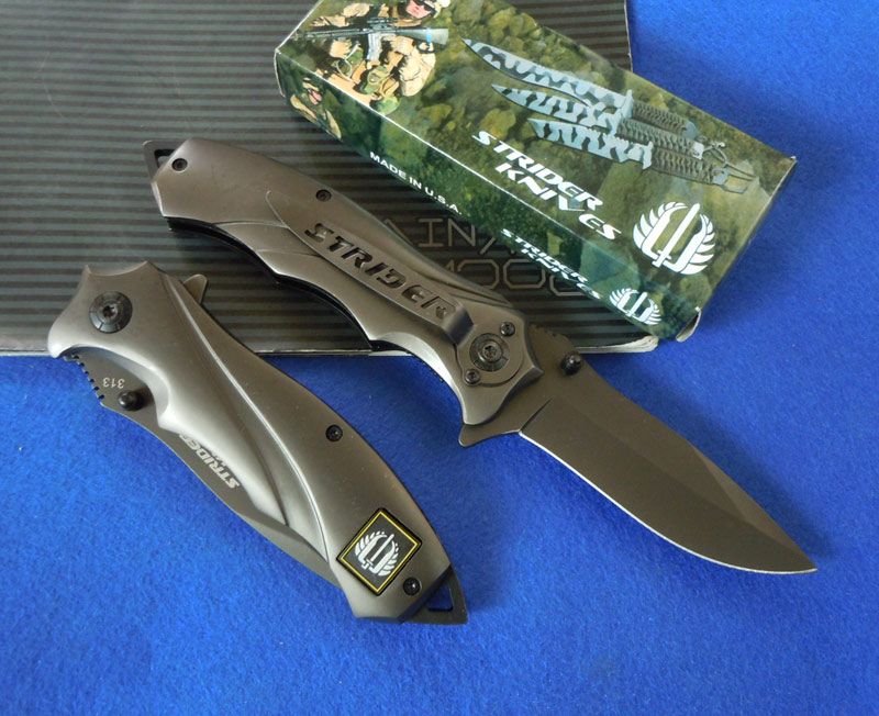Best Quality STRIDER Knives 313 Survival Folding Knife 440C 57HRC