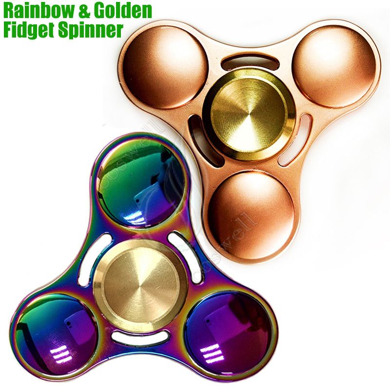 Top Quality Fid Spinner Toys Rainbow & Golden Triangle Hand