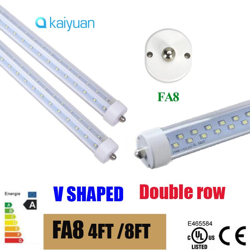 8 Foot LED Tube Light - 65W/45W T8 FA8 Single Pin Shop Light For Garage & Warehouse