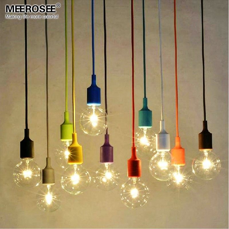 Colorful Chandelier Light E27 Socket Suspension Drop Lamp Modern Colorful Chandelier Light E27 Socket Suspension Drop Lamp Modern Vintage Edison Bulbs Bar Restaurant Bulb Not Included Shades Brass Pendant