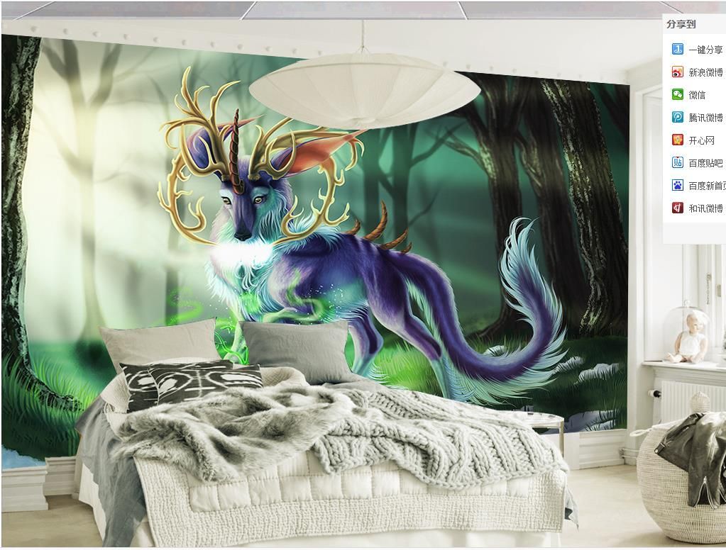 Green Sunshine Forest Elk Rodeo Living Room TV Wall Mural 3d Green Sunshine Forest Elk Rodeo Living Room TV Wall Mural 3d