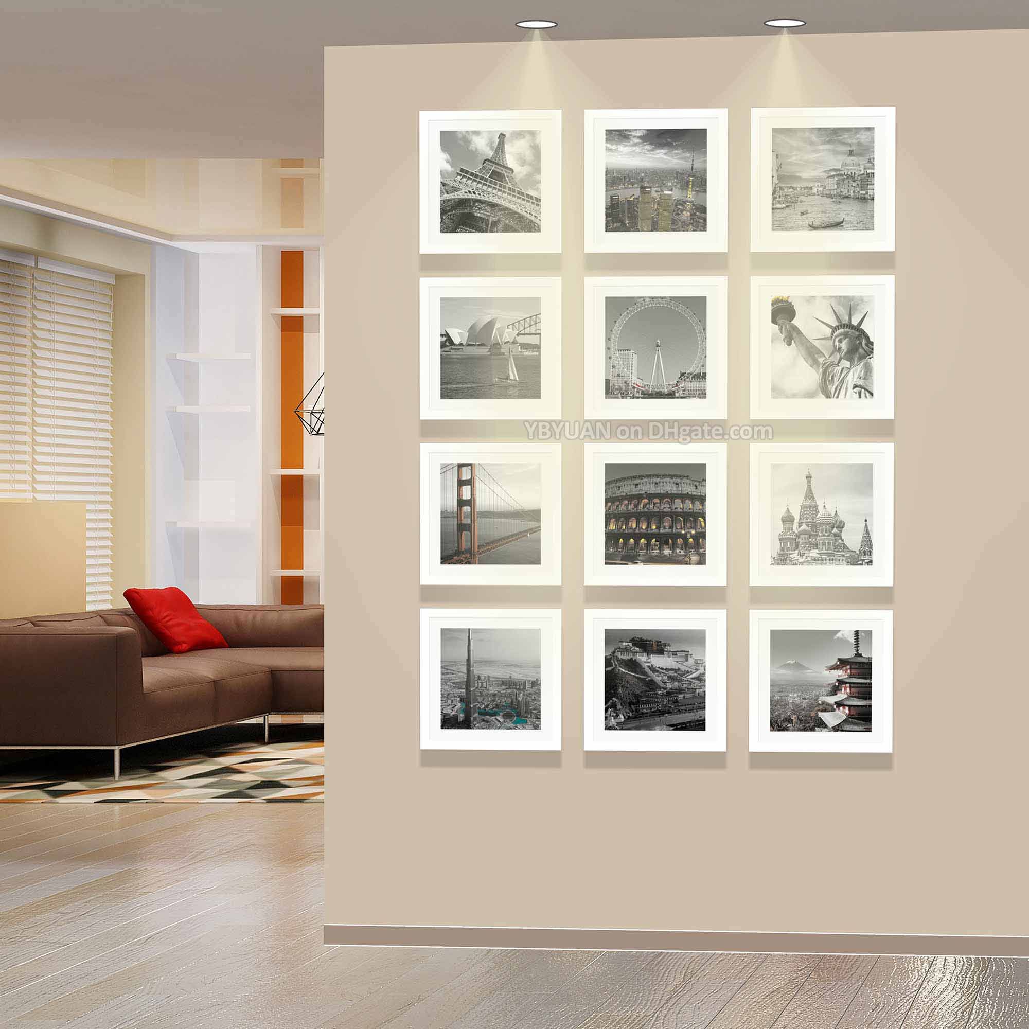 Compre Quadrado Moderno Da Parede Da Foto Quadros Brancos 32.5 Cm * 32.