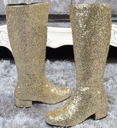 glitter riding boots