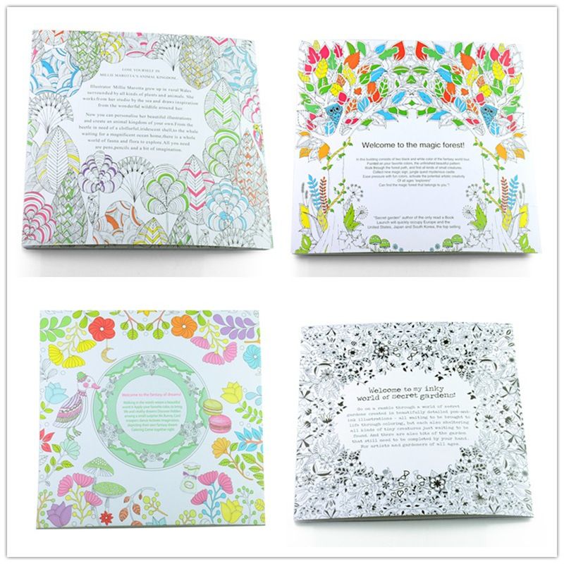 Stock Adult Coloring Books 4 Design Secret Garden An Inky Treasure Hunt And Drawing Book Children Relieve Stress Kill Time Graffiti Pa Free Printable