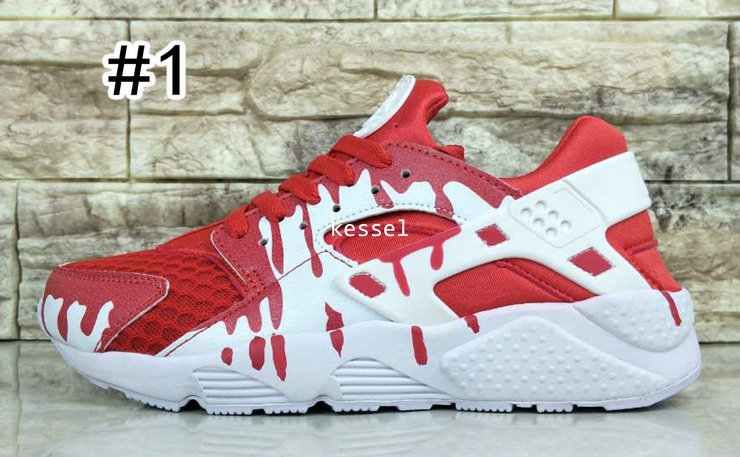 huaraches red and gold