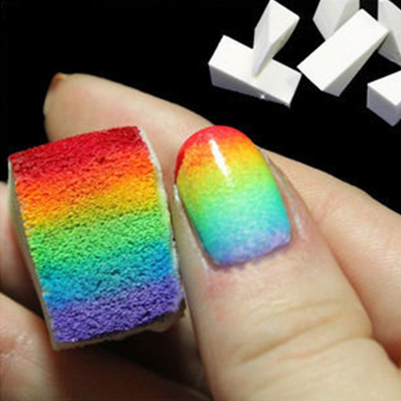 Wholesale- Magic Nail Art Sponge Gradual Color Stamper DIY Design Kit Deco Polish Sponge Nail Brush Stamping Manicure Nail Buff Wholesale- Magic Nail Art Sponge Gradual Color Stamper DIY Design Kit Deco Polish Sponge Nail Brush Stamping Manicure Nail Buff