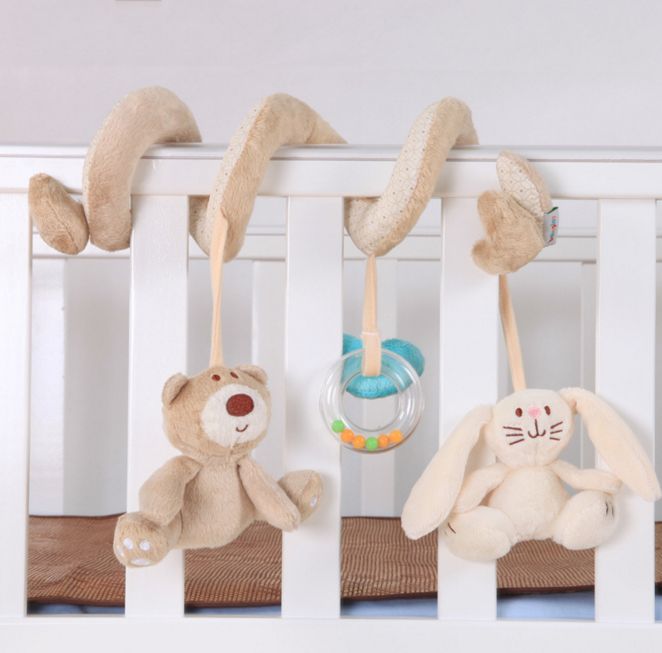 2019 Wholesale Cute Baby Rattle Bed Stroller Hanging Spiral Activity