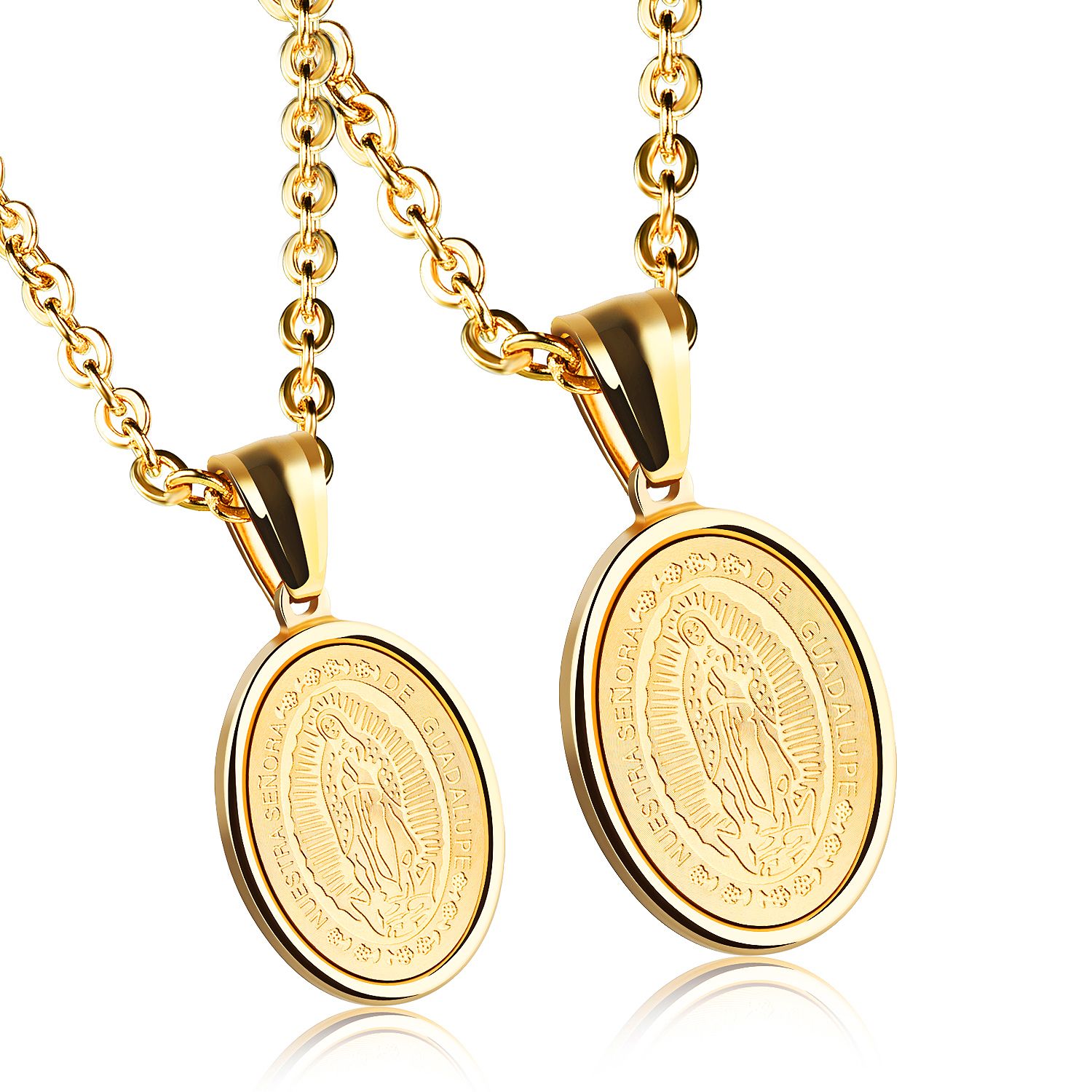 blessed mother gold pendant