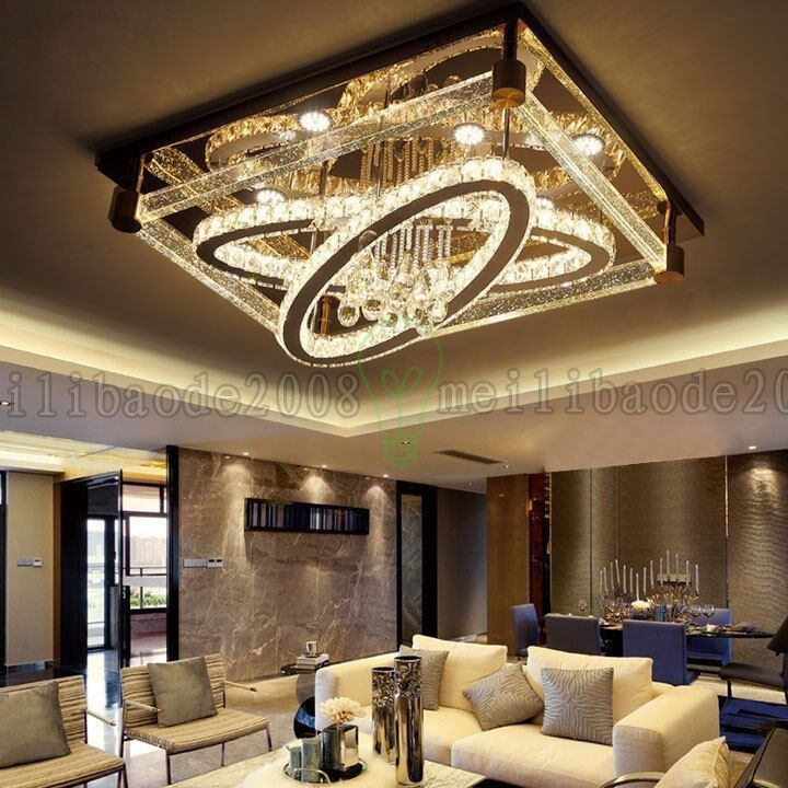 Rectangular LED ceiling light creative living room bedroom restaurant chandelier
