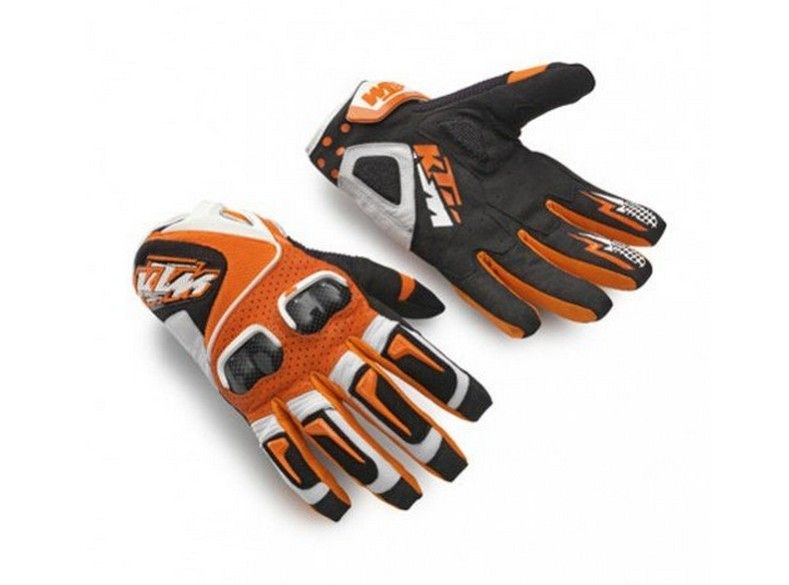 2018 New Style KTM Motorcycle Gloves Leather Carbon Fiber Gloves Motorbike Motorcross ATV Gloves