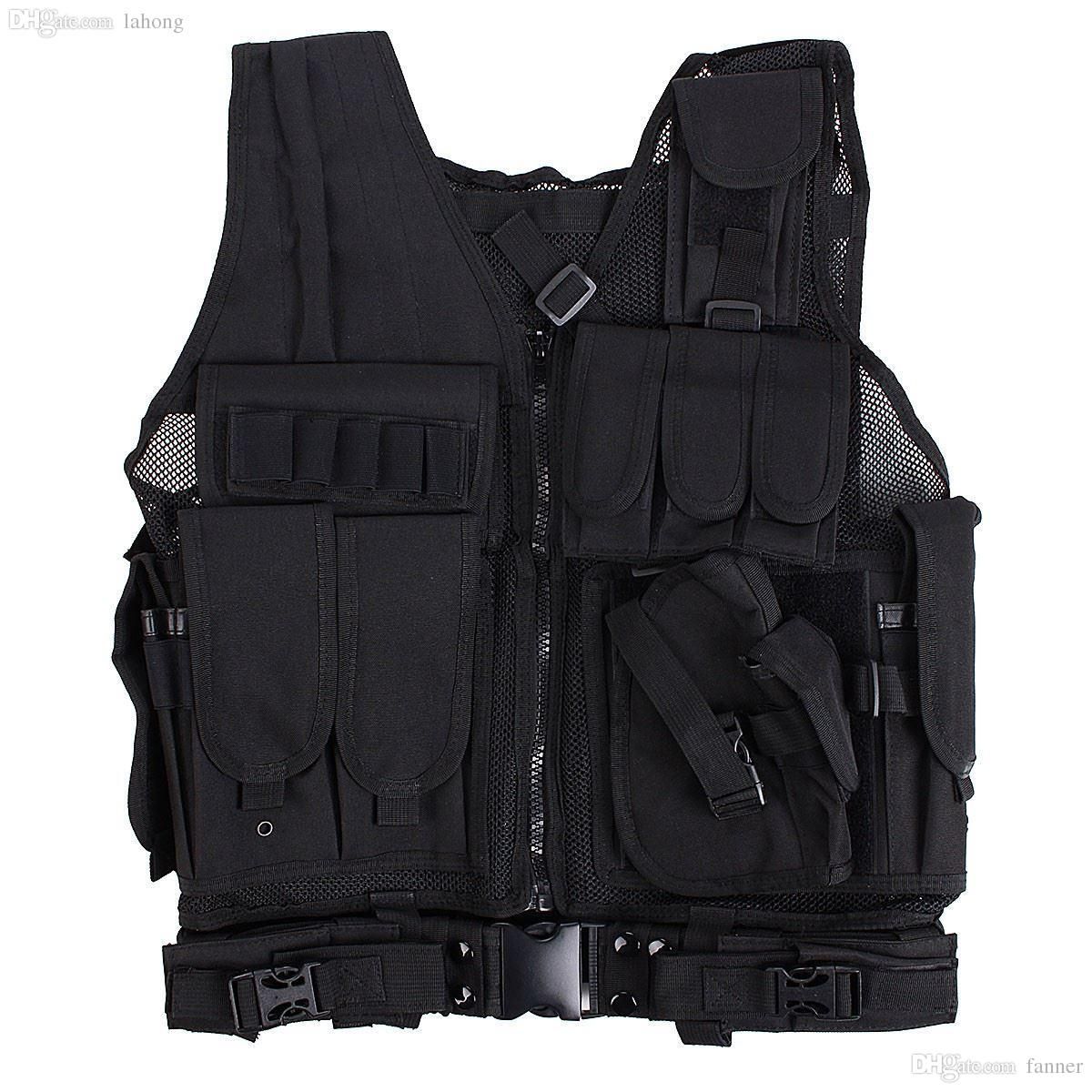 2021 Wholesale Tactical Vest Cool Mens Hunting Vest Outdoor Black