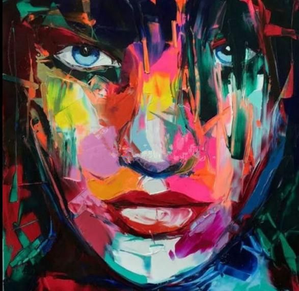 abstract facial paintings