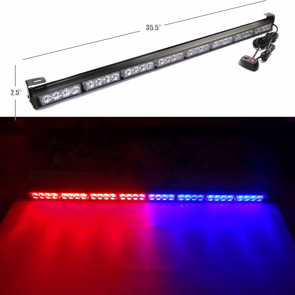 32LED 90cm Super Bright Car Auto Light Warning Flashing Bar Hazard Red