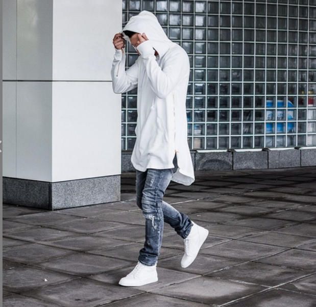 Compre Venta Al Por Mayor Envío Gratis Estilo Británico Hombres Hoodies Hip  Hop Streetwear Larga Cremallera Arc Cut Extendido Sudaderas Tyga Ropa  Deportiva Ropa A 35,56 € Del Yoninahtang | Es.Dhgate.Com