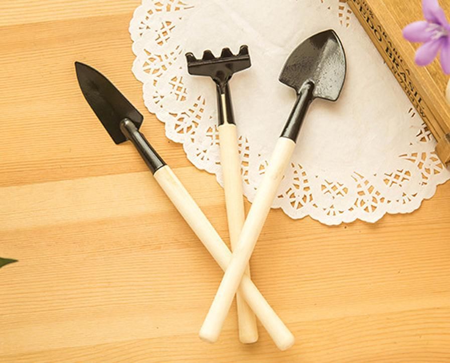 Mini Garden Hand Tool Kit Plant Gardening Shovel Spade Rake Trowel Mini Garden Hand Tool Kit Plant Gardening Shovel Spade Rake Trowel Wood Handle Metal Head Gardener Wn076 With 1 38 Set On Dongliangmei S