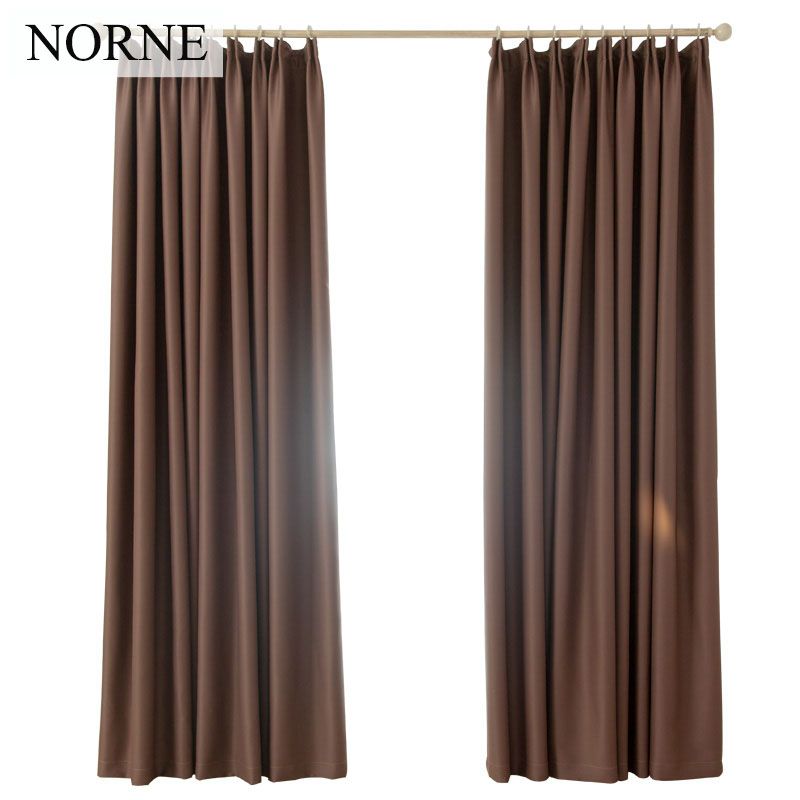 NORNE Darkening Solid Thermal Insulated Blackout Curtains Heat Soundproof Window Grey Drape 