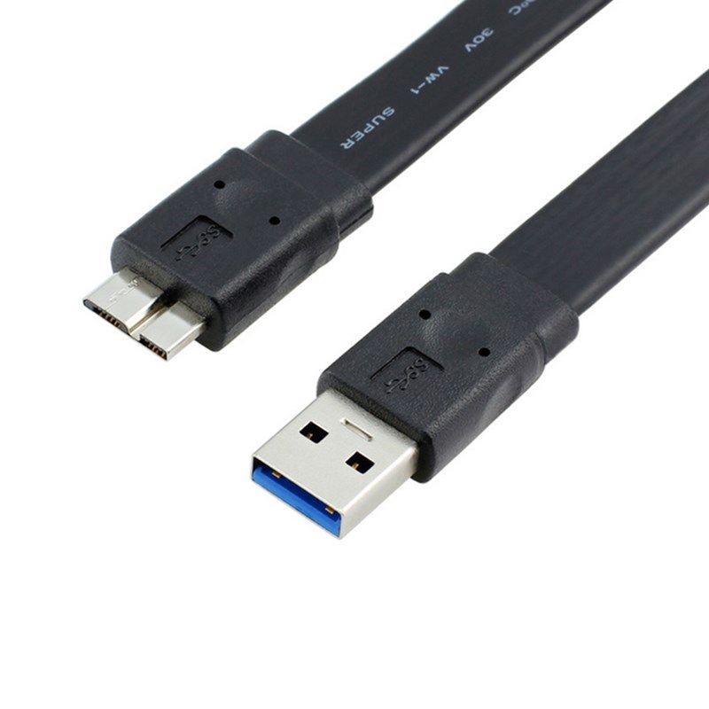 2018 Flat Usb 3.0 Micro B Cable Usb3.0 A Male To Micro B Male Data Cable For Computer External